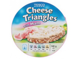Tesco Плавленый сыр с ветчиной  в треугольниках 8 шт x 140 г